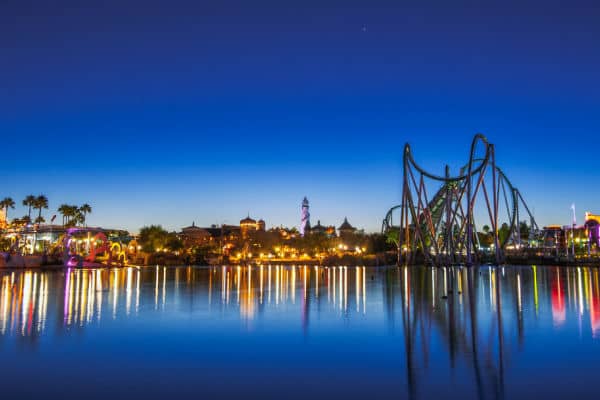 Waterfront view of Islands of Adventure