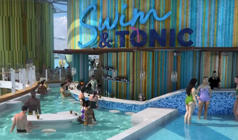 Icon of the Seas - Royal Caribbean Cruise Line - Swim Tonic Pool Swim Up Bar