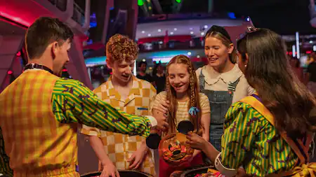 Getting Candy at Mickey's Not So Scary Halloween Party - Disney World