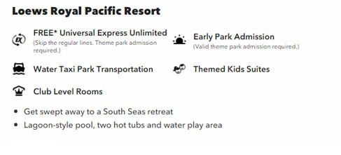 Royal Pacific Resort Amenities