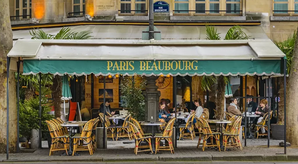 Street Cafe in Paris France.