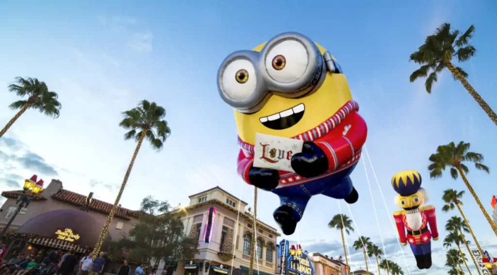 Universal Studios Christmas Macy's Parade with Minions