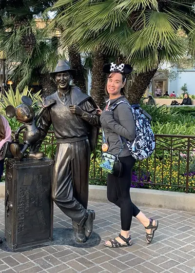 Wanda Gehring with Walt Disney