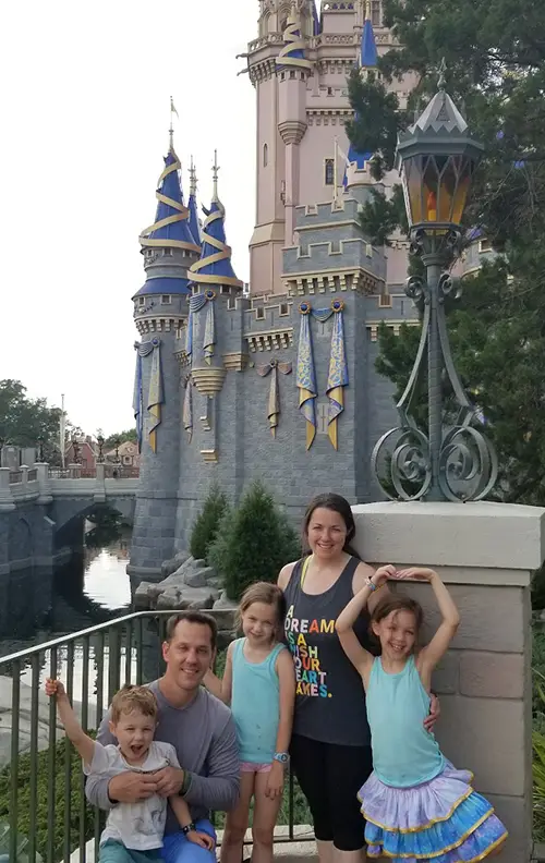 Erin Woods and family at Disney World