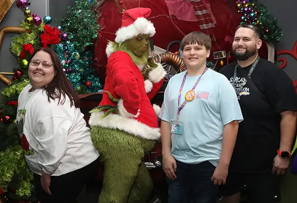 Andrea McKay Family with Grinch