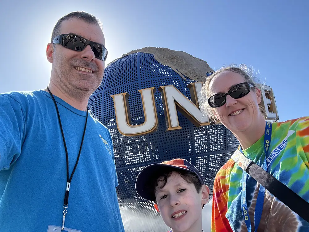 Sadie McCracken with Family at Universal Studios