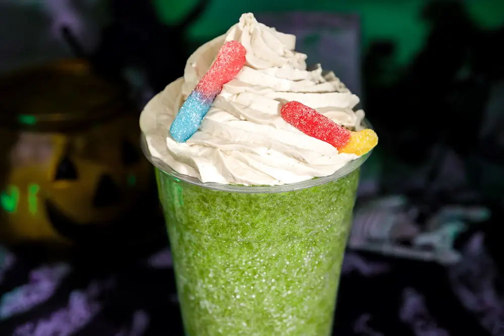 2025 Mickeys Not So Scary Halloween Party Food Not a Poisoned Apple Slushy