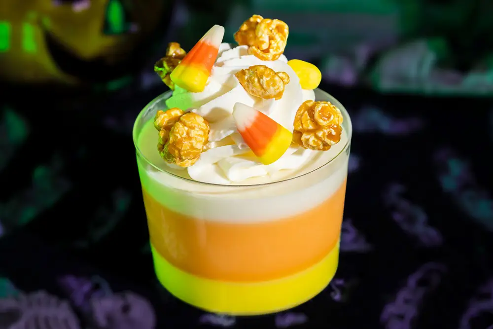2025 Mickeys Not So Scary Halloween Party Food Candy Corn Verrine Casey’s Corner