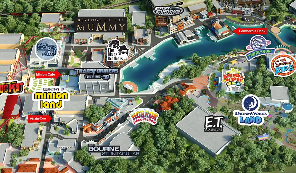 Universal Studios Halloween Horror Nights-Stay and Scream Map Universal Studios Halloween Horror Nights-Stay and Scream Map HHN
