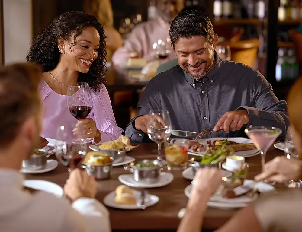 Royal Caribbean Cruise Star of the Seas Chops Grille Couple Wine Steak Date Night Vacation