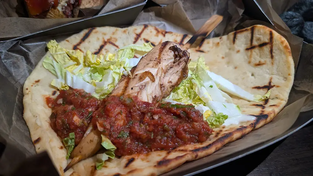 universal studios epic universe darkmoor the burning blade tavern stake grilled chicken