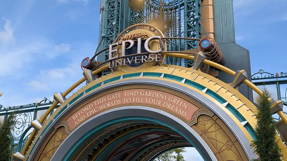 universal epic universe celestial park chronos gate entrance - Favorite Grampy Travels Universal Epic Universe Celestial Park Chronos Tower Gate Entrance