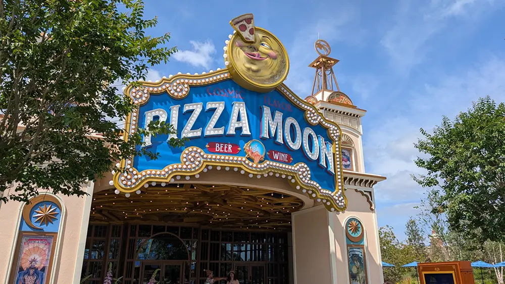 universal epic universe celestial park pizza moon entrance - Favorite Grampy Travels universal epic universe celestial park pizza moon entrance