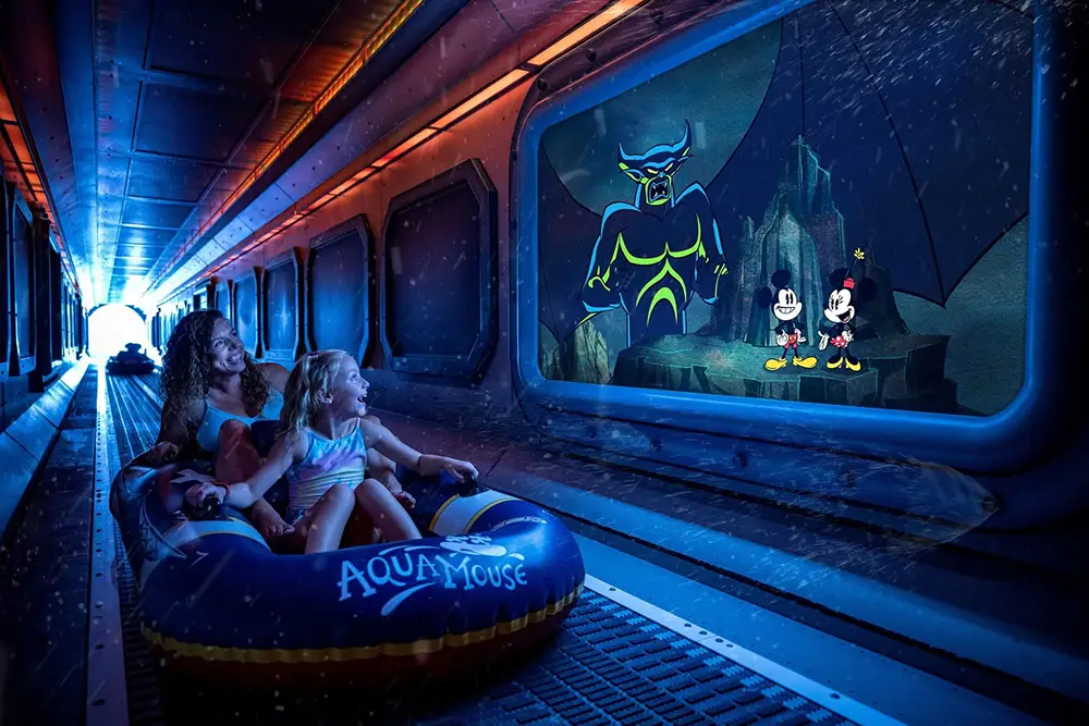 Picture of Family on the Aqua Mouse, Disney Cruise Line