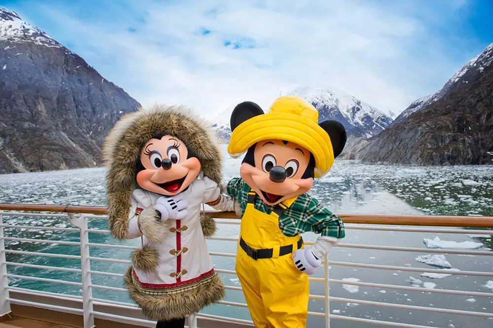 Photo of Mickey and Minnie on the Deck in Alaska, Disney Cruise