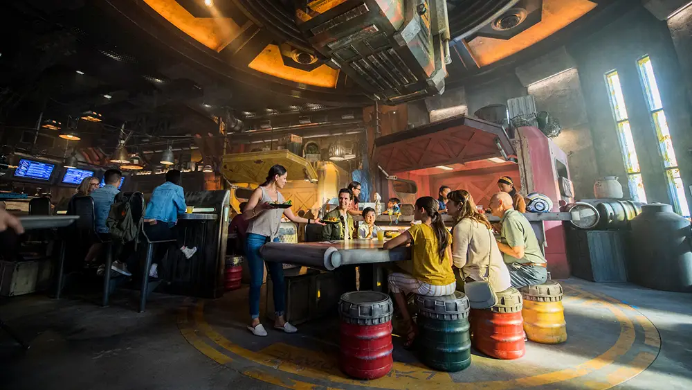 Quick Service Restaurant Inside Walt Disney World Theme Park Hollywood Studios with Family Dining Docking Bay 7