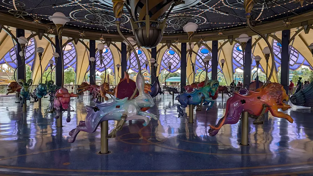 a Whimsical Carousel Invites Families and Toddlers to Ride Colorful, Fantastical Flying Animal Figures Beneath a Decorative Canopy Adorned with Ornate Designs and Stained-glass-like Panels—a Magical Guide to Imaginative Fun. - Favorite Grampy Travels - Favorite Grampy Travels 2026