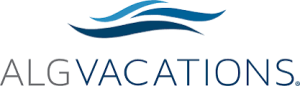 Alg Vacations Logo with Three Stylized Blue Waves Above the Company Name in Capital Letters. - Favorite Grampy Travels - Favorite Grampy Travels 2026 - Favorite Grampy Travels 2026