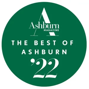 Green Circular Badge with White Text Reading Ashburn Magazine the Best of Ashburn 22. - Favorite Grampy Travels - Favorite Grampy Travels 2026 - Favorite Grampy Travels 2026