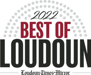 2022 Best of Loudoun Award Logo with the Loudoun Times-mirror Name at the Bottom, Red and Black Text, and a Dotted Arch Design Above. - Favorite Grampy Travels - Favorite Grampy Travels 2026 - Favorite Grampy Travels 2026