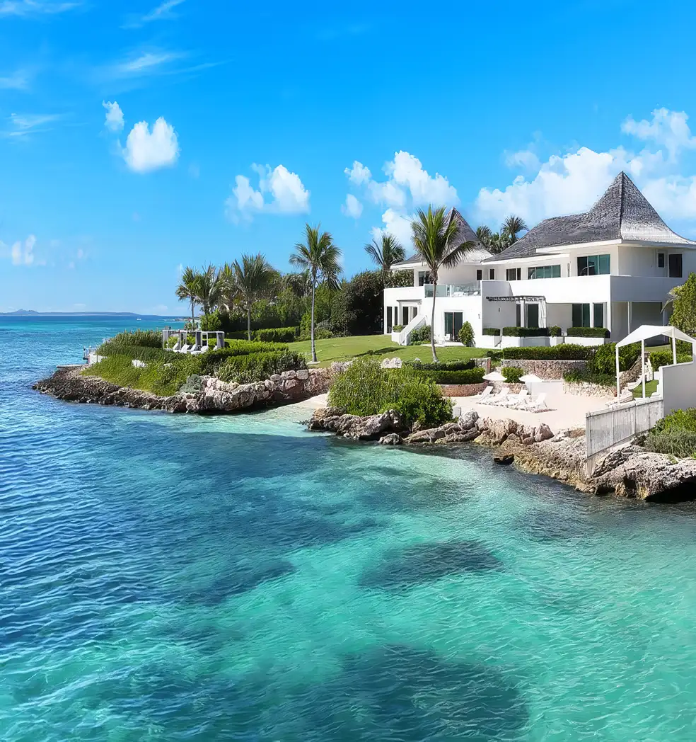 Private luxury villa with a pool, the kind of property families rent through Favorite Grampy Travels