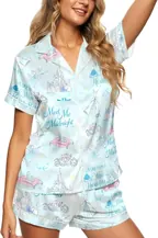 Cinderella satin pajama set for a Disney cruise