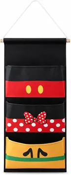 Mickey Minnie and Pluto hanging pocket organizer for a Disney cruise stateroom