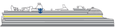 Side view of Icon of the Seas with Deck 10 highlighted