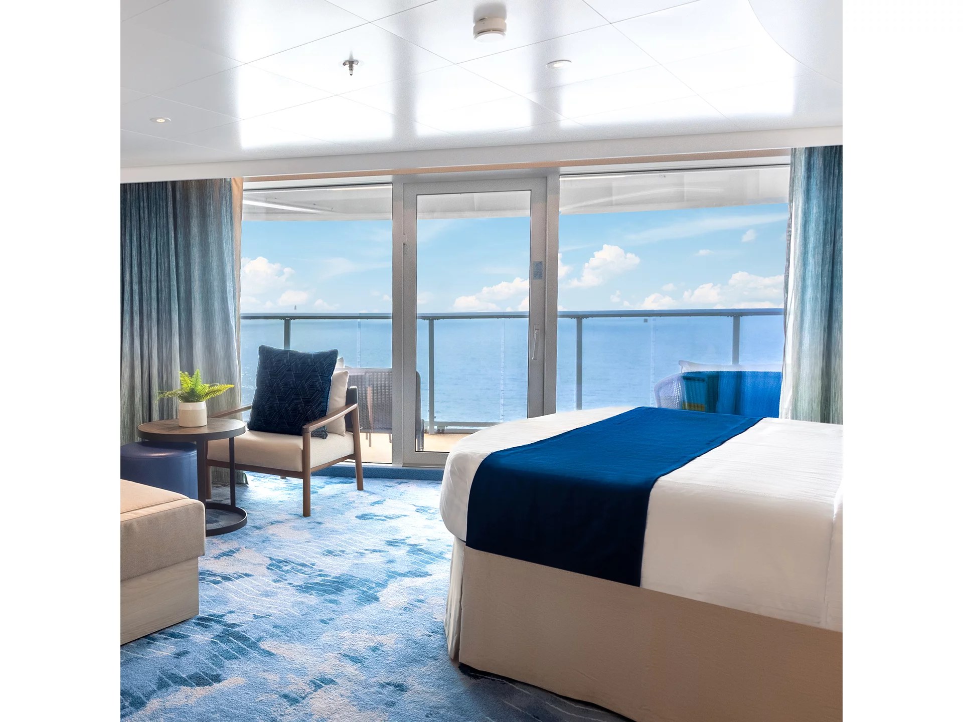 Sunset Corner Suite with ocean views on Icon of the Seas