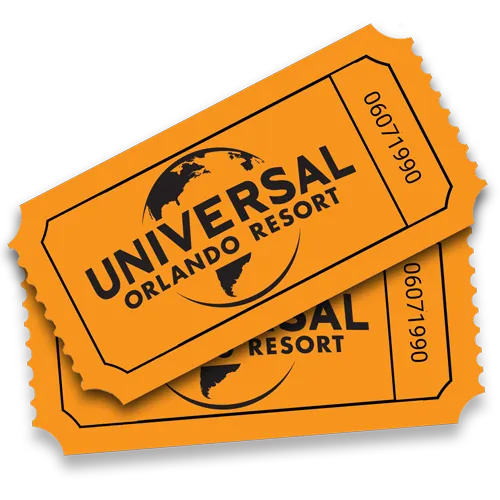 Two Universal Orlando Resort admission tickets stacked on top of each other