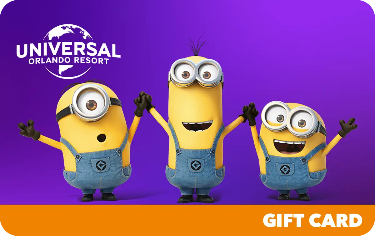 Universal Orlando Resort gift card with three Minions sold by Favorite Grampy Travels